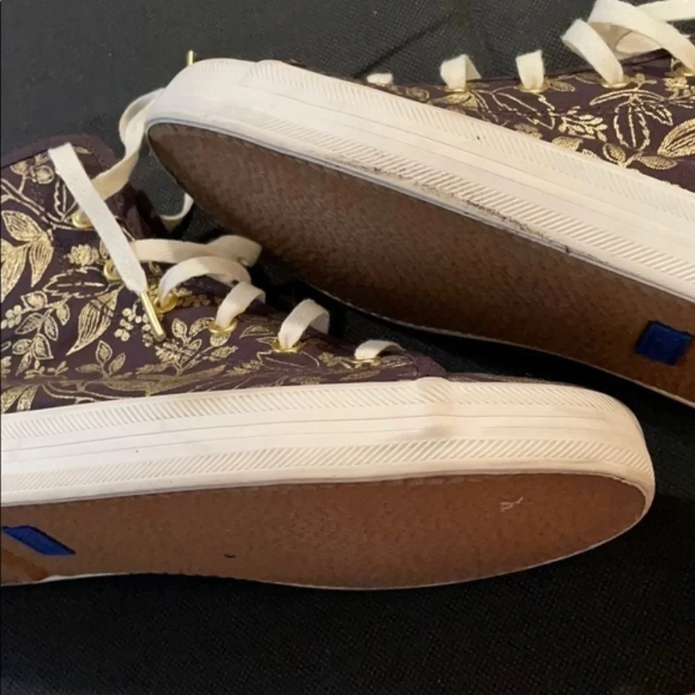 Anthropologie Rifle Paper Keds Queen Anne Floral High Top Sneakers Casual Shoes